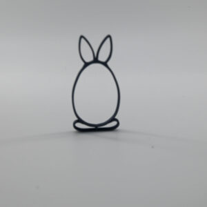 Lapin de Pâques en forme d&rsquo;œuf surprise – Line Art